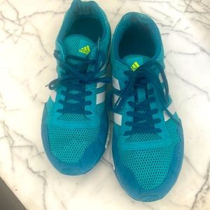 Adidas Adizero Adios Running Blue Green Sneakers - Size 9.